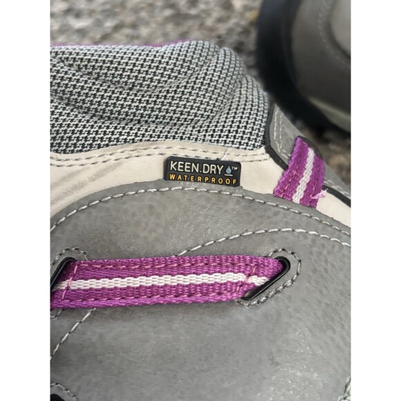 Keen Women’s Purple Gray Utility Aluminum Toe Waterproof Work Boots Shoes Sz 8.5 - Picture 8 of 10